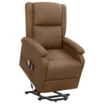 Provira Sta-op-massagestoel stof bruin