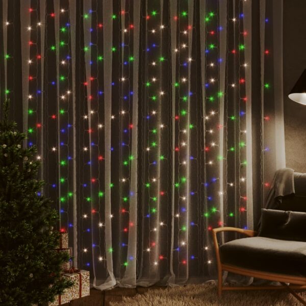 Provira Lichtsnoergordijn met 300 LED's en 8 functies 3x3 m meerkleurig