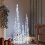 Provira Lichtkegelset decoratief LED 60/90/120 cm acryl koudwit