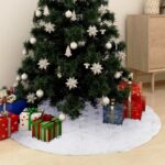 Provira Kerstboomrok luxe 90 cm kunstvacht wit