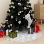 Provira Kerstboomrok luxe met sok 122 cm stof wit