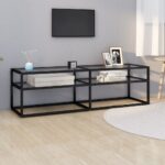 Provira Tv-meubel 140x40x40,5 cm gehard glas transparant