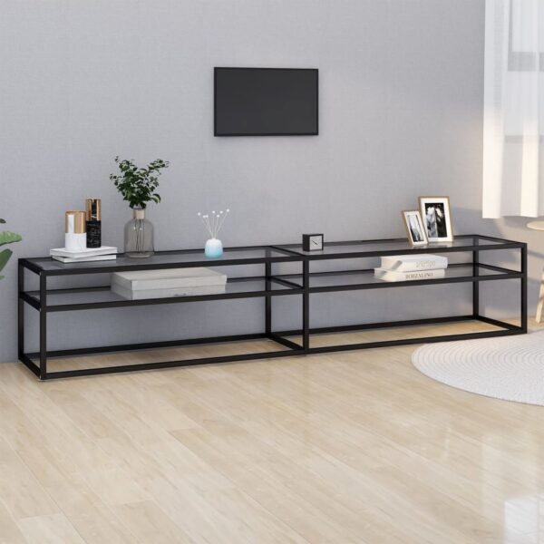 Provira Tv-meubel 220x40x40,5 cm gehard glas transparant