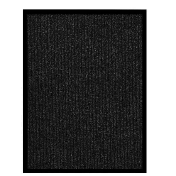 Provira Deurmat 60x80 cm gestreept antracietkleurig
