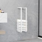 Provira Handdoekenrek 12,5x12,5x60 cm staal wit