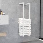 Provira Handdoekenrek 25x20x95 cm staal wit