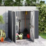 Provira Tuinschuur 161x89x161 cm gegalvaniseerd staal antracietkleurig