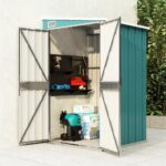 Provira Tuinschuur wandmontage 118x100x178 cm staal groen