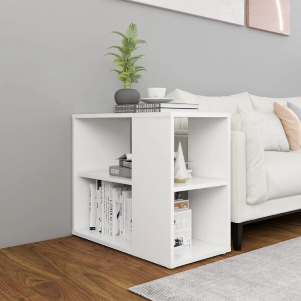 Provira Bijzetkast 60x30x50 cm bewerkt hout wit