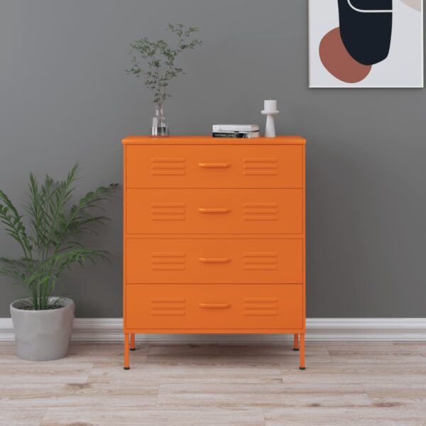 Provira Ladekast 80x35x101,5 cm staal oranje
