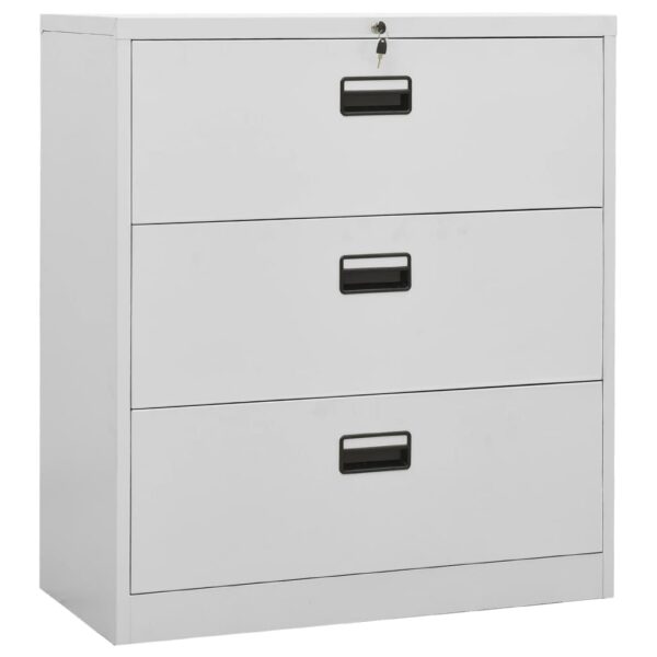 Provira Archiefkast 90x46x103 cm staal lichtgrijs