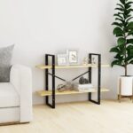 Provira Boekenkast met 2 schappen 100x30x70 cm massief grenenhout