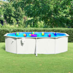 Provira Zwembad met stalen wand ovaal 490x360x120 cm wit