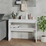 Provira Wandtafel 102x30x80 cm bewerkt hout wit