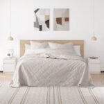 Provira Nachtkastjes 2 st 40x31x50 cm massief grenenhout wit