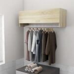 Provira Kledingkast 100x32,5x35 cm bewerkt hout sonoma eikenkleurig