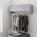 Provira Kledingkast 100x32,5x35 cm bewerkt hout betongrijs