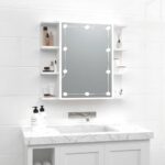 Provira Spiegelkast met LED-verlichting 70x16,5x60 cm wit