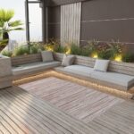 Provira Buitenkleed ARAKIL 140x200 cm polypropeen taupe