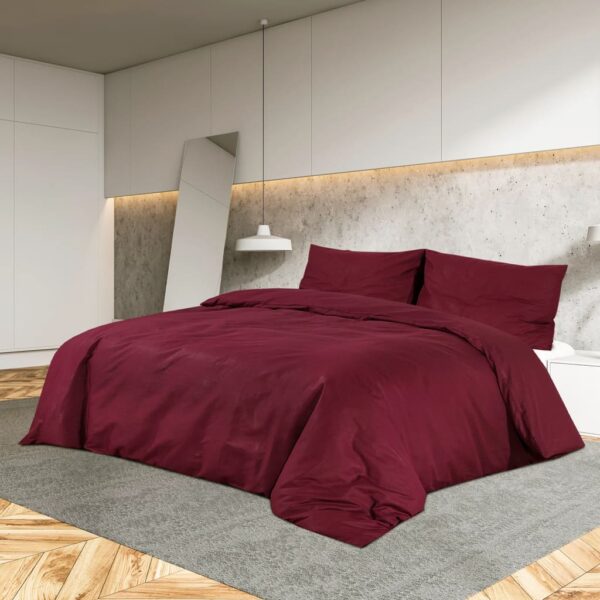 Provira Dekbedovertrekset lichtgewicht 220x240 cm microvezel bordeaux