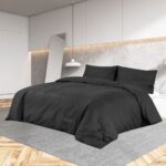 Provira Dekbedovertrekset 140x200 cm katoen zwart