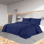 Provira Dekbedovertrekset 140x200 cm katoen marineblauw