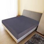 Provira Hoeslaken jersey 100x200 cm katoen antracietkleurig