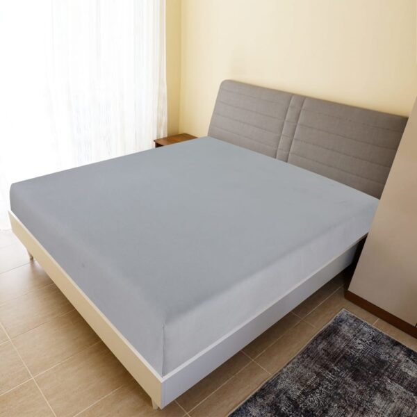 Provira Hoeslakens 2 st jersey 160x200 cm katoen grijs