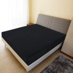 Provira Hoeslaken jersey 100x200 cm katoen zwart