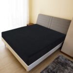 Provira Hoeslaken jersey 140x200 cm katoen zwart