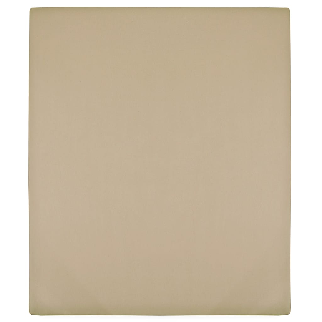 8720286658468_a_en_hd_1 Provira Hoeslakens jersey 2 st 140x200 cm katoen taupe - Image 1