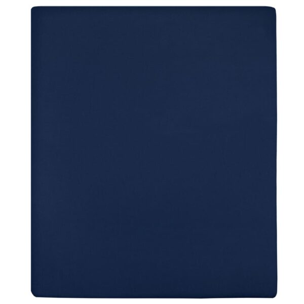 Provira Hoeslakens 2 st jersey 160x200 cm katoen marineblauw