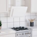 Provira Wandafzuigkap 60 cm roestvrij staal en gehard glas wit