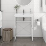 Provira Wastafelframe 59x38x83 cm ijzer wit