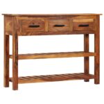 Provira Dressoir met 3 lades 110x30x80 cm massief acaciahout