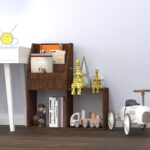 Provira Kindertijdschriftenrek 71x30x78,5 cm bewerkt hout bruineiken