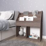Provira Kindertijdschriftenrek 71x30x78,5 cm hout grijs en eikenkleur