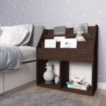 Provira Kindertijdschriftenrek 71x30x78,5 cm bewerkt hout gerookt eiken