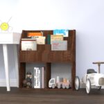 Provira Kindertijdschriftenrek 71x30x78,5 cm bewerkt hout bruineiken