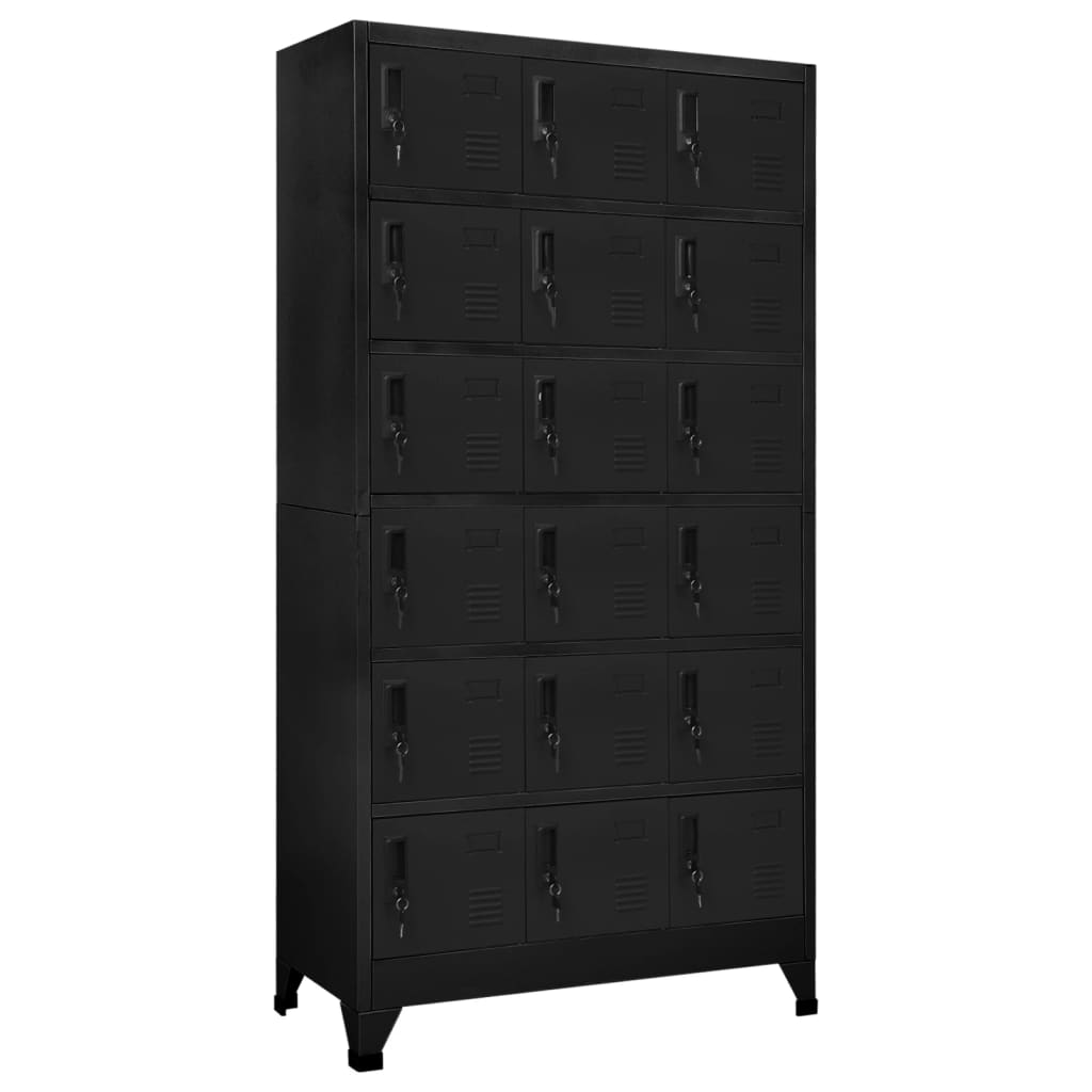 8720286701362_a_en_hd_1 Provira Lockerkast 90x40x180 cm staal zwart - Image 1