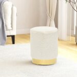 Provira Hocker rond fleece wit