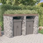 Provira Schanskorf voor vuilnisbak 192x91x120 cm gegalvaniseerd ijzer