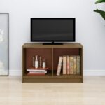 Provira Tv-meubel 70x33x42 cm massief grenenhout honingbruin