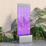 Provira Bubbelzuil met RGB LED's 110 cm roestvrij staal en acryl