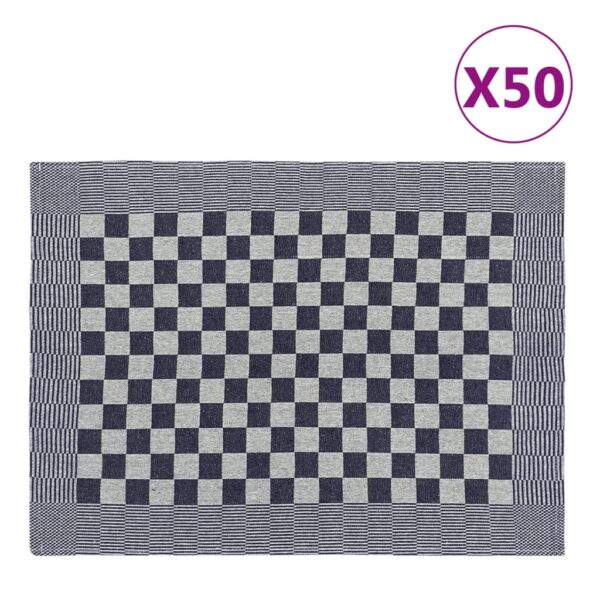 Provira Keukendoeken 50 st 50x70 cm katoen blauw en wit