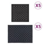 Provira 10-delige Keukendoekenset katoen zwart en grijs