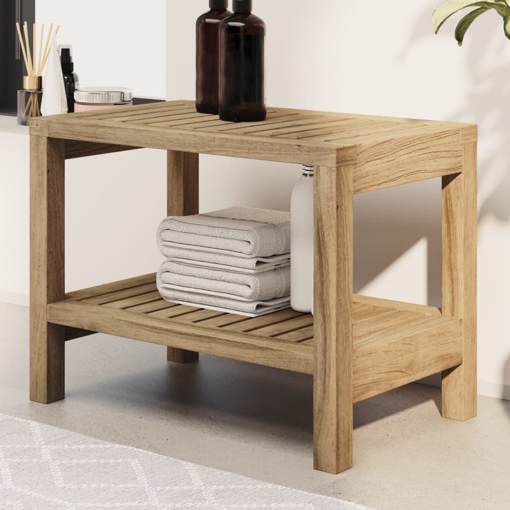 8720286819050_m_en_hd_1 Provira Badkamertafel 60x30x45 cm massief teakhout - Image 1