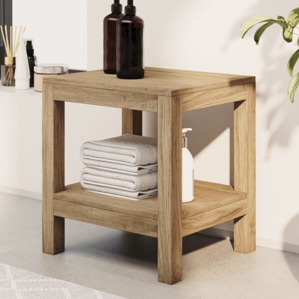 Provira Badkamertafel 45x35x45 cm massief teakhout