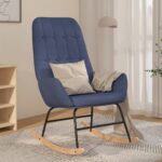 Provira Schommelstoel stof blauw