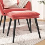 Provira Voetenbank 45x29,5x35 cm fluweel roze